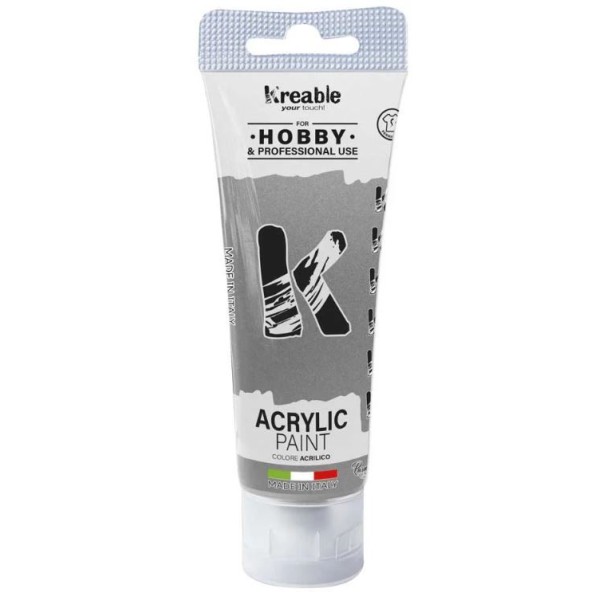 BISNAGA TINTA ACRILICA TOY COLOR 75ML PRATA