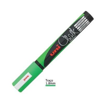 MARCADOR GIZ LIQUIDO UNIBALL CHALK  PWE-5M 1.8 a 2.5mm VERDE FLUORESCENTE