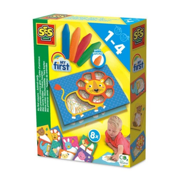 JOGO OS MEUS PRIMEIROS LAPIS DE CERA - ANIMAIS SES MY FIRST