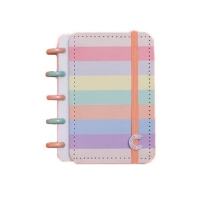 CADERNO INTELIGENTE® "CAPA DURA" A6 LISO ARCO IRIS PASTEL