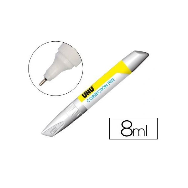 CORRECTOR CANETA UHU  8ml PONTA METAL