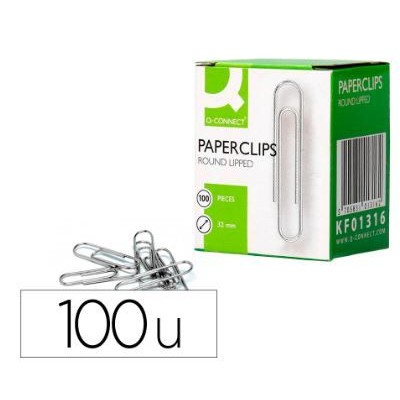 CAIXA C/ 100 x CLIPS NIQUELADOS QC Nº 2/4  32/33mm