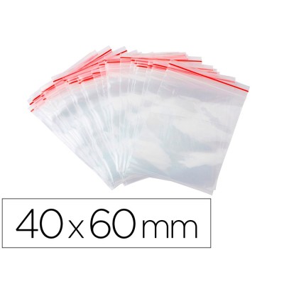 BOLSA PLASTICO AUTO SELADA 40x60MM 100unid
