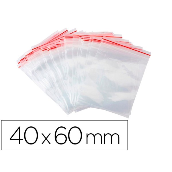 BOLSA PLASTICO AUTO SELADA 40x60MM 100unid