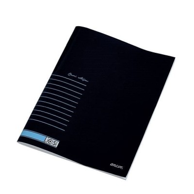 CADERNO AGRAFADO CAPA CARTOLINA CLASSIC STRIPES A4 60FLS 60gr. PAUTADO AZUL ESCURO
