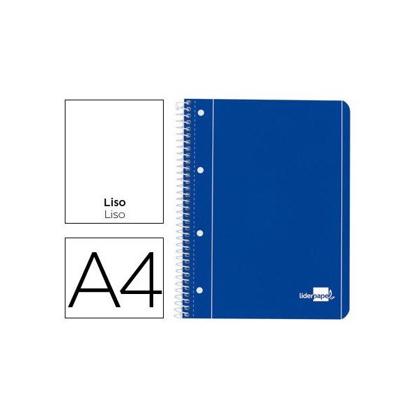 CADERNO ESPIRAL CAPA AZUL A4 80FLS LISO