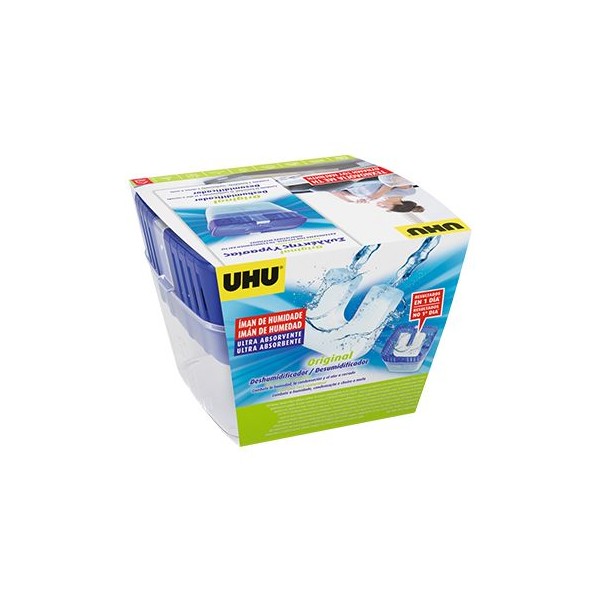CAIXA DESUMIDIFICADOR UHU C/ IMAN 450gr.