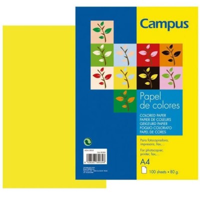 PAPEL FOTOCOPIA A4 80GR. 100FLS  AMARELO