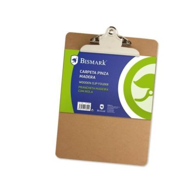 CLIP BOARD (PRANCHETA) MADEIRA BISMARK A5 C/ ALAVANCA E CALCADOR