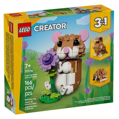 LEGO CREATOR 3-IN-1 HAMSTER ADORAVEL COM FLOR