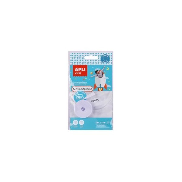 BLISTER C/ ROLO FITA APLI TERMOADESIVA EM ROUPA / TEXTIL 10MMx3MT BRANCO