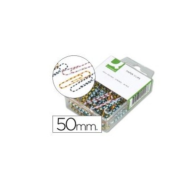 CAIXA C/ 30 x CLIPS 50mm COLORIDOS RAIADOS - PLASTIFICADOS