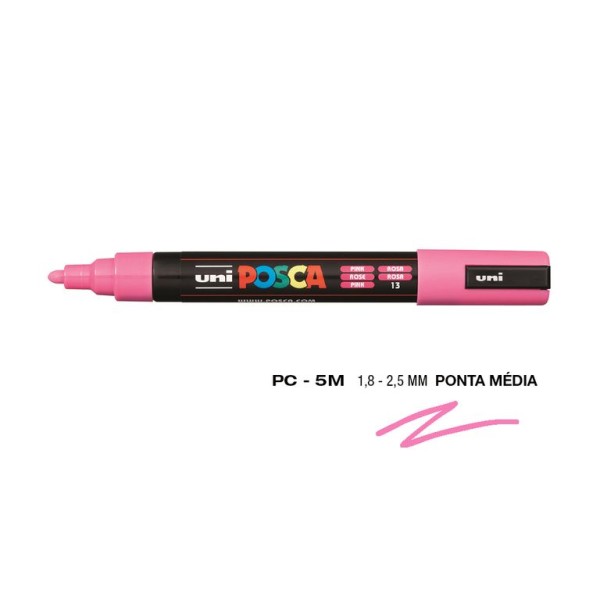 MARCADOR UNIBALL POSCA PC5M 1,8mm ROSA