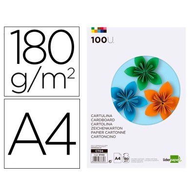 CARTOLINA A4 180GRS 100FLS CORES SORTIDAS