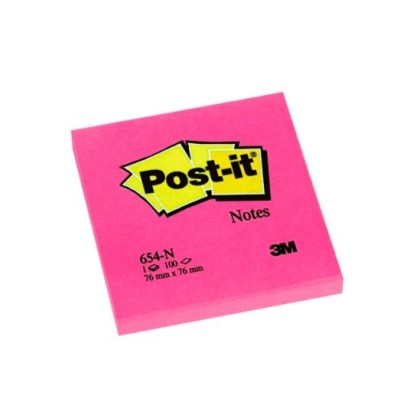 BLOCO Post-it® 76x76mm 100FLS 654-NFUCSIA ROSA FUCSIA