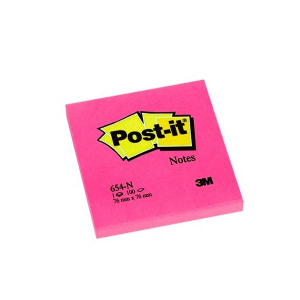 BLOCO Post-it® 76x76mm 100FLS 654-NFUCSIA ROSA FUCSIA
