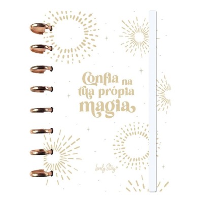 CADERNO INTELIGENTE A5 PAUTADO LOVELY STORY ECLIPSE "CONFIA NA TUA PROPRIA MAGIA"