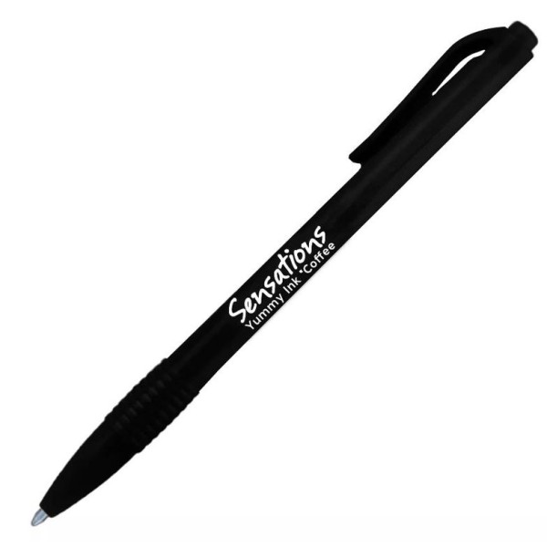 ESFEROGRAFICA RETRATIL NEWPEN SENSATIONS - PERFUMADA  CAFE - PRETO