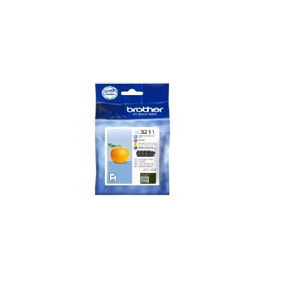 KIT 4 TINTEIROS BROTHER LC3211 (BK/C/M/Y) ORIGINAL