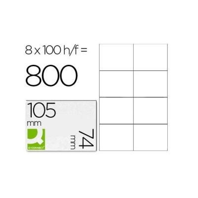 ETIQUETAS BRANCAS A4 QC 105x74mm 100FLS x 8 ETIQ.