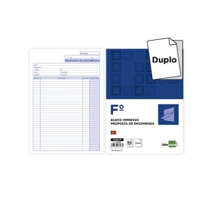 BLOCO ENCOMENDAS IMPRESSOS EM DUPLICADO 50x2FLS - 215x315mm