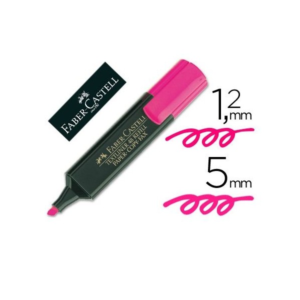 MARCADOR FLUORESCENTE FABER-CASTELL  48-28  ROSA