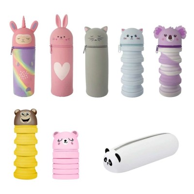 ESTOJO ESCOLAR AMBAR SILICONE FIGURAS SORTIDAS