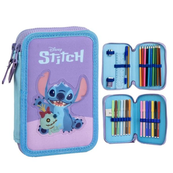 ESTOJO ESCOLAR DISNEY STITCH DUPLO C/ 29 PECAS