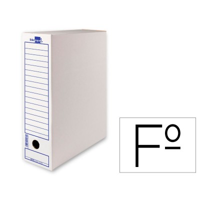 CAIXA ARQUIVO DEFINITIVO CARTAO MONTAVEL A4 365x255x100mm  BRANCO