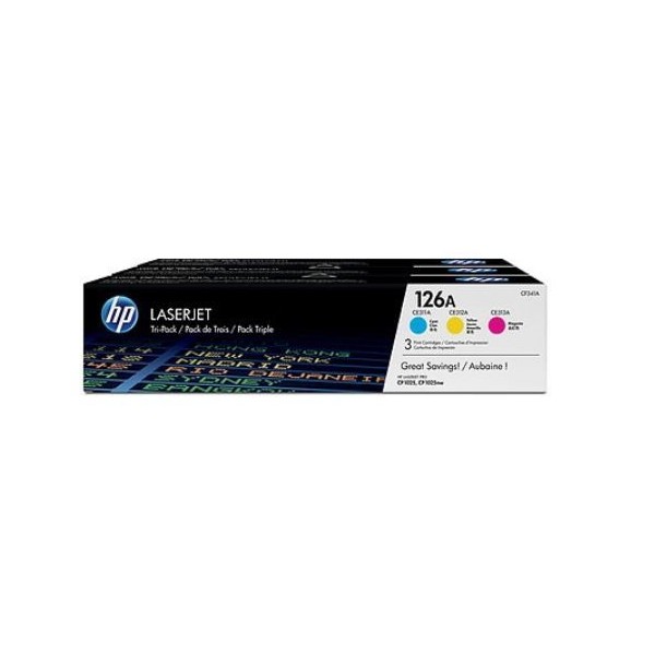 KIT 3 x TONER HP CE311/CE312/CE313 1K (3 CORES) 126A ORIGINAL