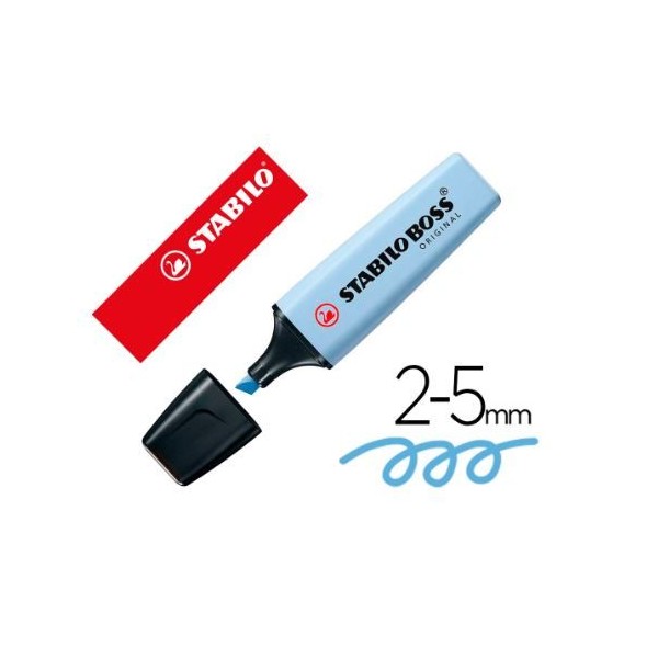 MARCADOR FLUORESCENTE STABILO BOSS 70/112 PASTEL AZUL VENTOSO