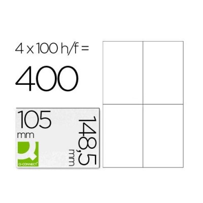 ETIQUETAS BRANCAS A4 QC 105x148.5mm 100FLS x 4 ETIQ.