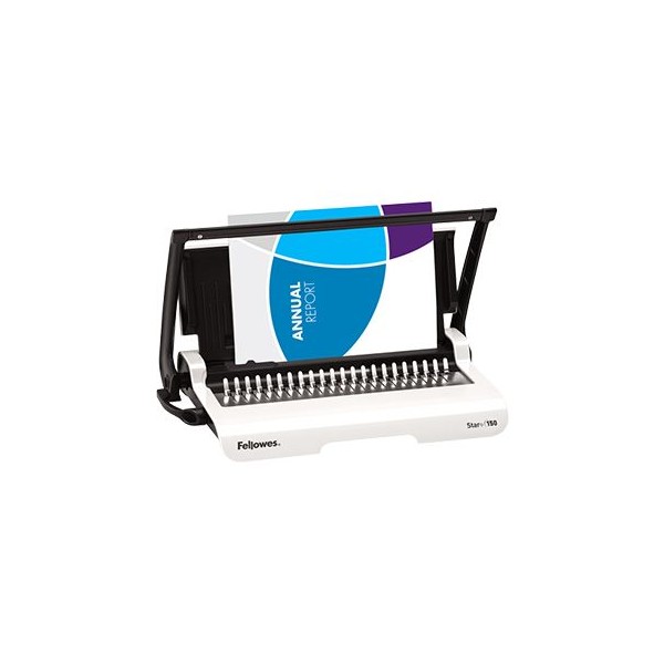 ENCADERNADORA MANUAL P/ ESPIRAL PVC FELLOWES STAR 150+ FURA 12FLS A4 ENCADERNA ATE 150FLS