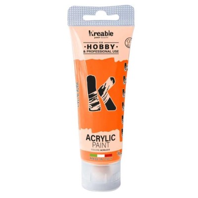 BISNAGA TINTA ACRILICA TOY COLOR 75ML LARANJA FLUORESCENTE