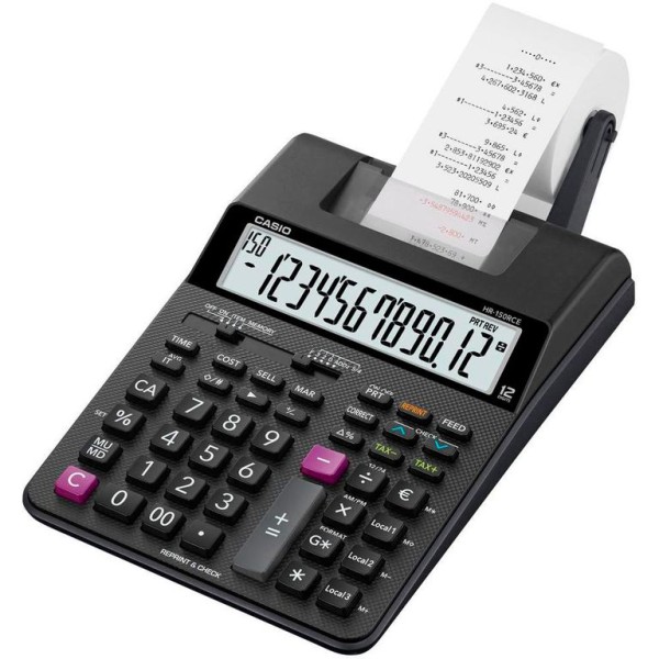 CALCULADORA DE SECRETARIA CASIO HR150 RCE C/ ROLO 12DIG