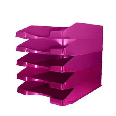 TABULEIRO PLASTICO PORTA DOCUMENTOS OPACO ROSA