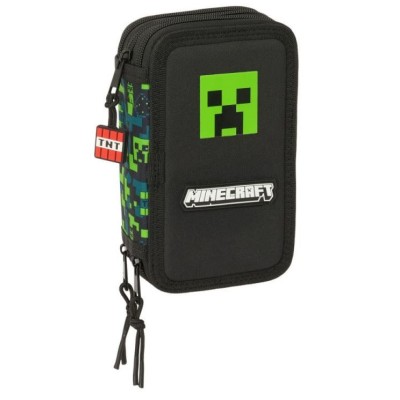 ESTOJO TRIPLO  MINECRAFT C/ 37 PECAS