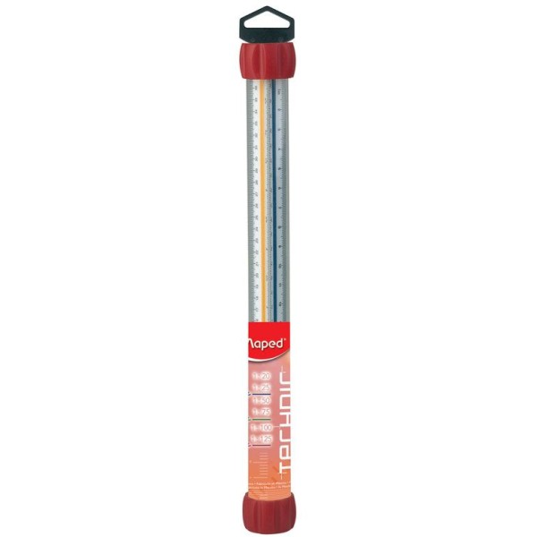 REGUA ESCALAS TRIANGULAR MAPED 30CM 1:20 / 25 / 50 / 75 / 100 / 125