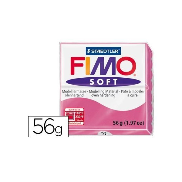 PASTA MODELAR FIMO SOFT 56/57gr. FRAMBOESA 22