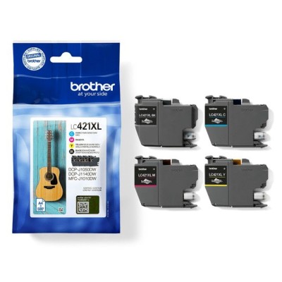 KIT 4 TINTEIROS BROTHER LC421XL (BK/C/M/Y) ORIGINAL