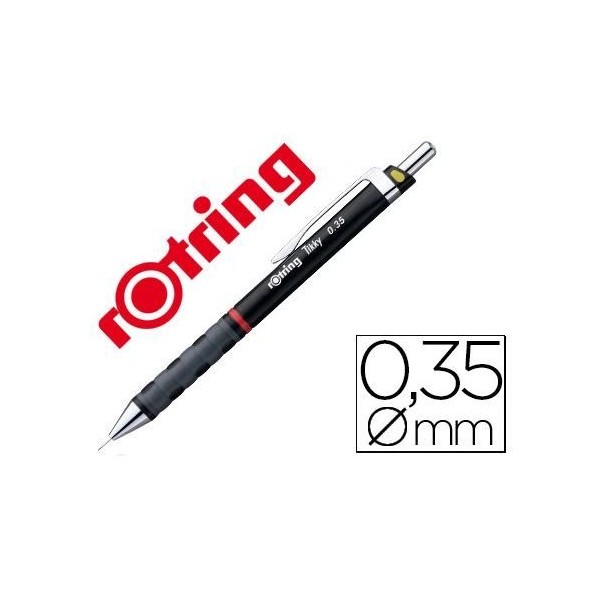 PORTA MINAS ROTRING TIKKY 0.35mm PRETO