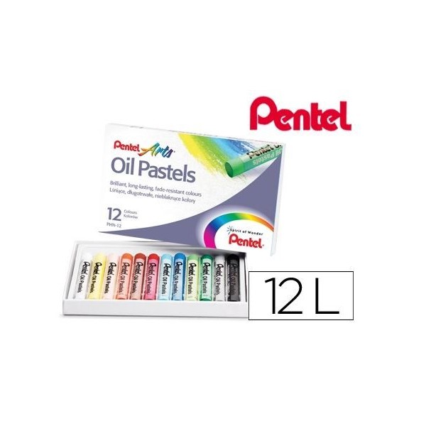 CAIXA C/ 12 x LAPIS PASTEL DE OLEO PENTEL OIL
