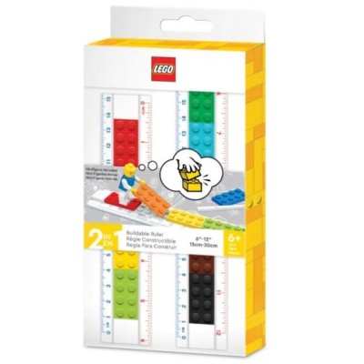 REGUA 2 EM 1 LEGO 15-30 CM C/ FIGURA