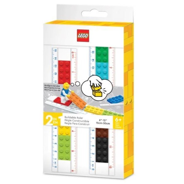 REGUA 2 EM 1 LEGO 15-30 CM C/ FIGURA