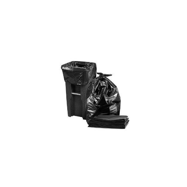 SACO LIXO PLASTICO CLORINES PRETO 100LTS (80x90cm) PACK_10unid.