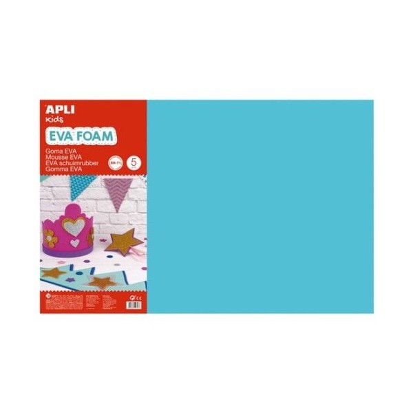 PLACA GOMA EVA APLI 40x60CM AZUL CLARO