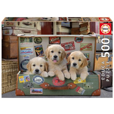 PUZZLE EDUCA 500 PECAS CACHORROS NA MALA