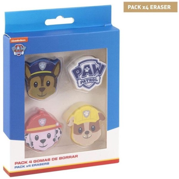 BLISTER C/ 4x BORRACHAS PATRULHA PATA 