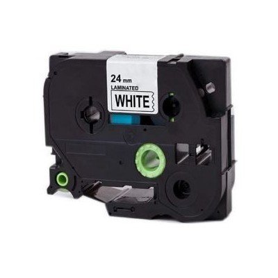 FITA P/ GRAVAÇAO COMPATIVEL C/  BROTHER P-TOUCH TZE251 24MM x 8MT  TEXTO PRETO / FITA BRANCO