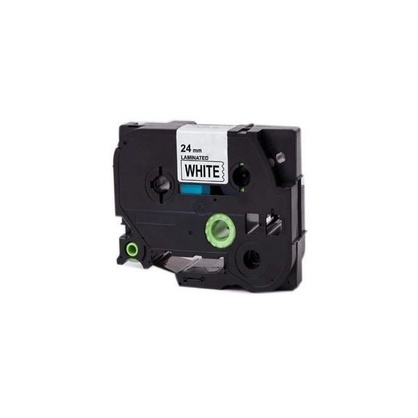 FITA P/ GRAVAÇAO COMPATIVEL C/  BROTHER P-TOUCH TZE251 24MM x 8MT  TEXTO PRETO / FITA BRANCO